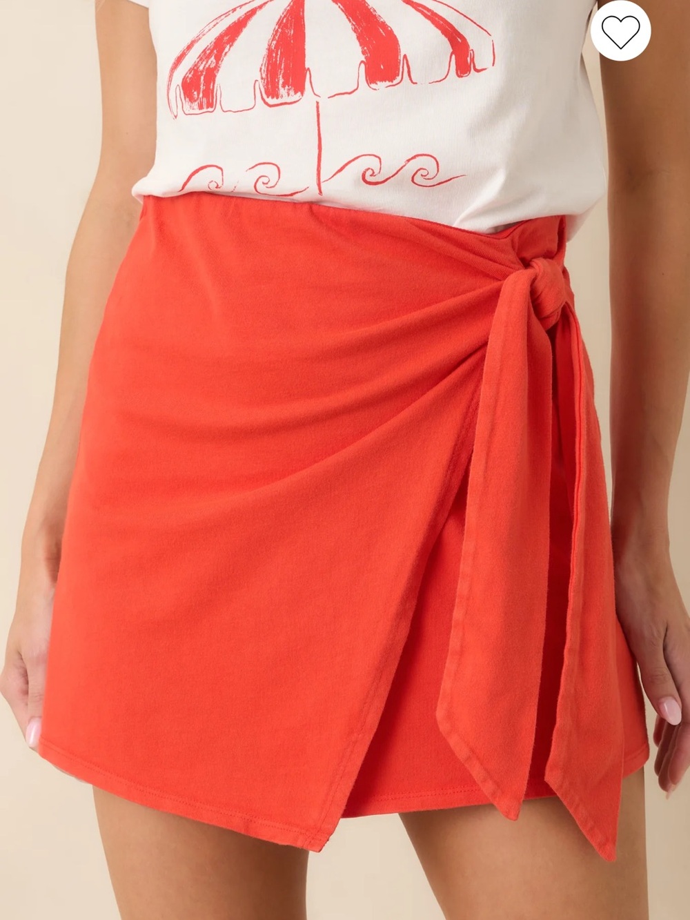 Z Supply Coral Wrap Tie Mini Skirt